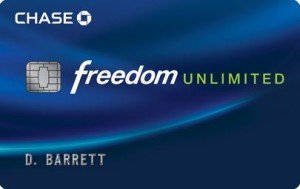 Chase Freedom Unlimited card